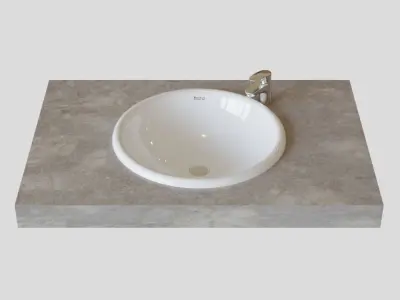 Roca Foro sink D40 cm built-in top 327872000 3D model