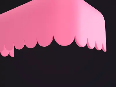 Stylized Pink Awning 3D model