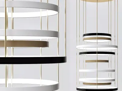 Dimore Studio Chandelier of layered bands 3D model purchase
