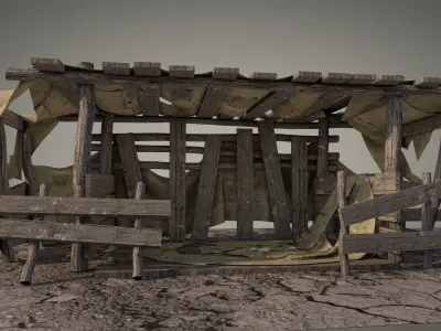 Survival Tent v4 3D model