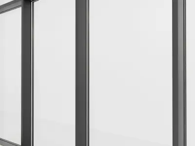 Panoramic glazing Stained glass 36 Low-poly 3D model