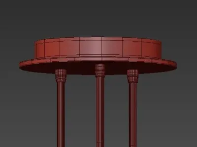 Champagne Gold LED Multi Light Pendant 3D model