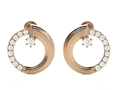 Light wt Women Diamond Earrings  3D print model