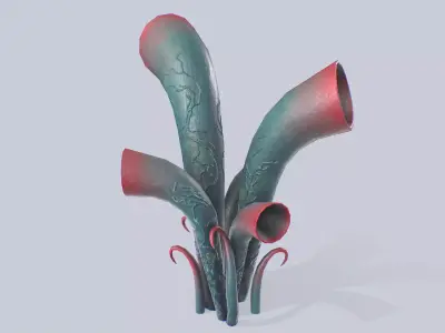Alien plant Low-poly 3D model