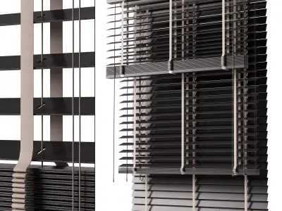 Wooden Blinds Set 41 3D model
