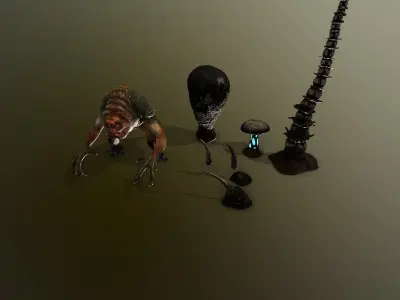 star wars sci-fi Felucia expanding stuff pack  Low-poly 3D model