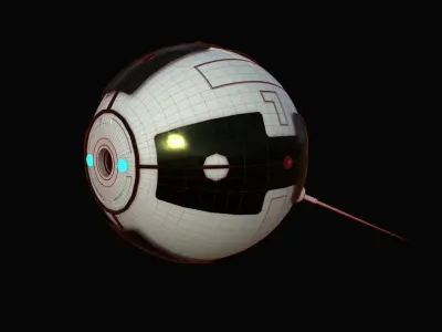 Sci-Fi Recon Drone Low-poly 3D model