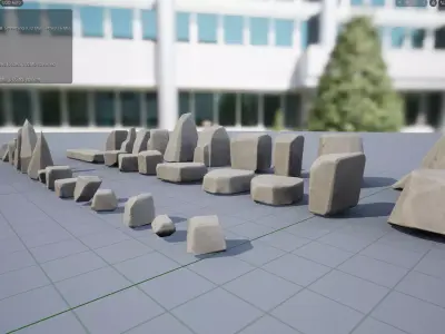 36 Stylized Rocks Low-poly 3D model