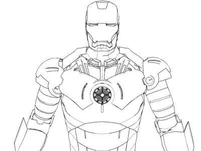 the iron man  3D model