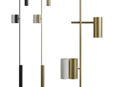 Typography Floor Lamp Low-poly 3D model