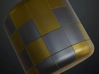 Powered Metal Plates PBR Seamless Texture