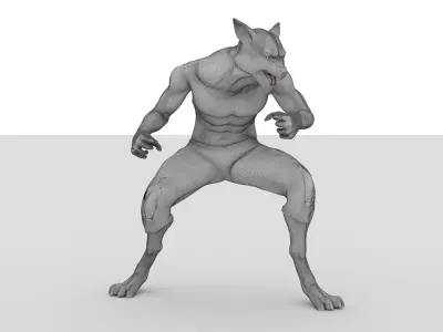 Lycan Omnivore Low-poly 3D model