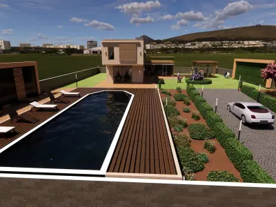 Modern Garden House 3D model