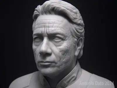 Edward James Olmos as William Adama Bust Printable 3D Model 3D print model