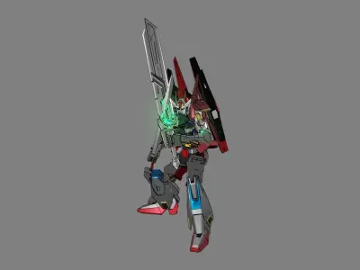 Attacker Gundam 12 3D model