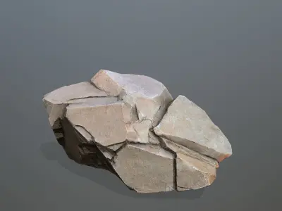 Rock Set Low-poly 3D model 52