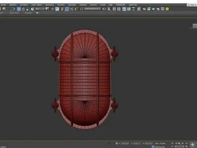 SEABECK CAGE OVAL BULKHEAD SCONCE Low-poly 3D model