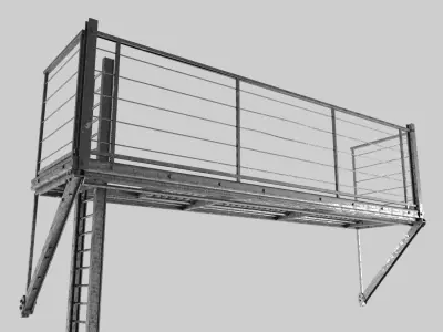 Evacuation ladder 3D model
