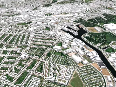 Cityscape Odense Denmark 3D model