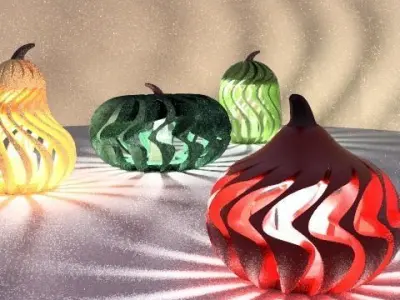 Pumpkin light Airliner 3D print model