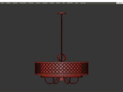 Livex Lighting Soft Gold Pendant Chandelier Low-poly 3D model