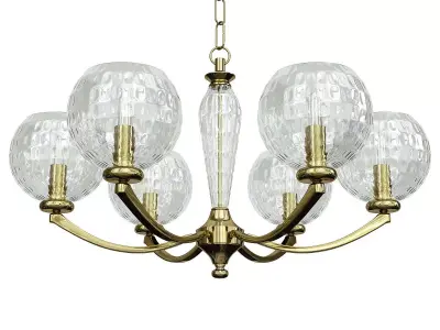 STUART 6 LIGHT CHANDELIER Low-poly 3D model