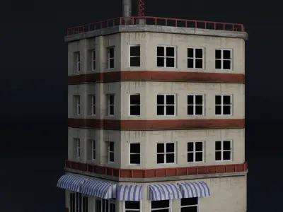 BUILDING URBAN AREA HONGKONG JAPAN CHINA ASIAN 07 Low-poly 3D model