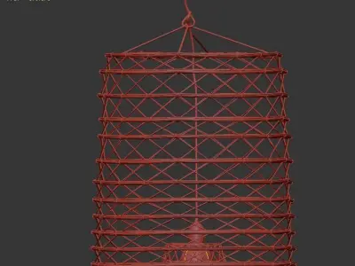 Bamboo Lamp 10 3D model