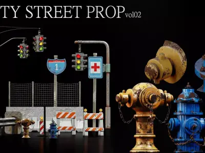 14 Street props-vol02 3D model