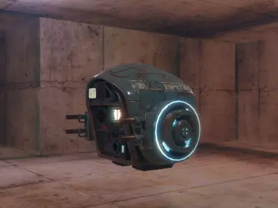 SciFi Drone Low-poly 3D model