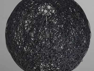 Pendant Ceiling Rattan Lampshade 3D model