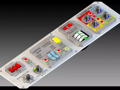 Sci-Fi Control Panel Kit 3D model