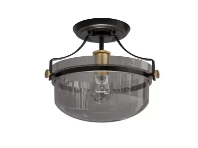 Kira Home Zurich 12 inch Rustic Farmhouse Ceiling Light  3D model
