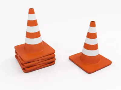 Traffic cone 3D model