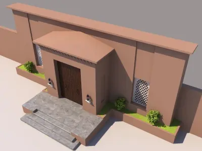 Traditional Moroccan Door Marrakech City  3D model