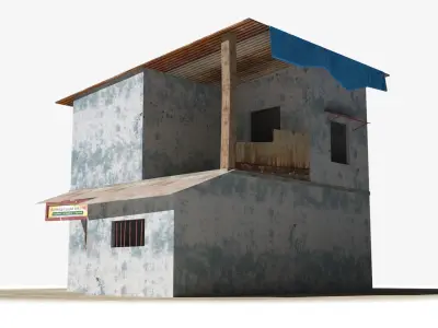 Slum x9 Low-poly 3D model