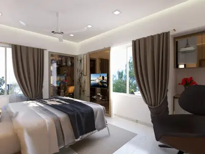 BEDROOM modern design in chennai 3D model