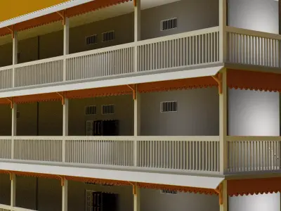 Slum Area Building Low-poly 3D model