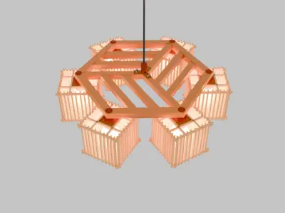 Japanese chandelier 3D model