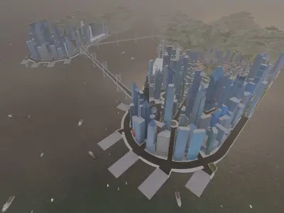 City-modern city- urban 3D model