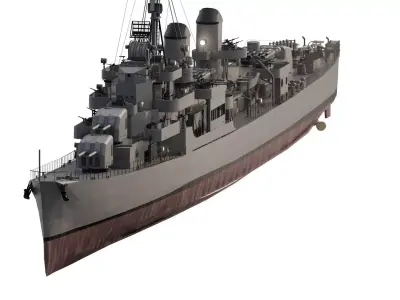 WW2 US NAVY HEAVY CRUISER   3D model