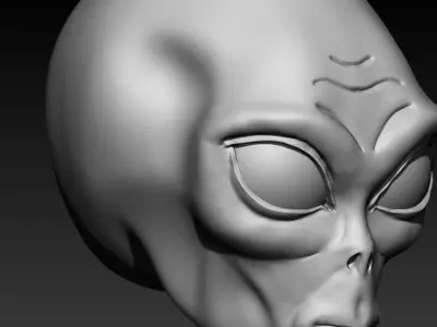 Alien Head 3D Printing 3D print model