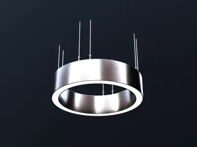 Circle ceiling lamp Free low-poly 3D model