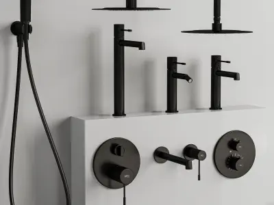 Bathroom Faucet Set 3D model