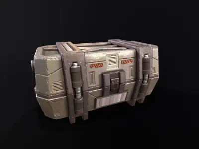 Sci-Fi Crate Low-poly 3D model get