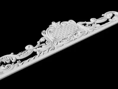 Central decor ornament for furniture 3D model