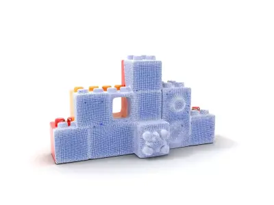 Vibrant Block Collection model pack Low-poly 3D model