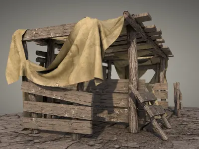 Survival Tent v4 3D model