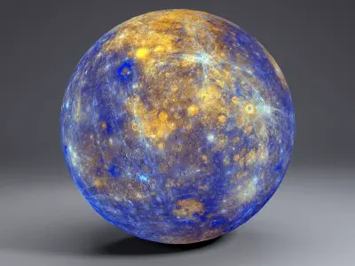 Mercury 11k Globe 3D model