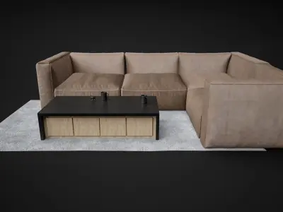 Sofa Soft - Home and Office Furniture 02 3D model
